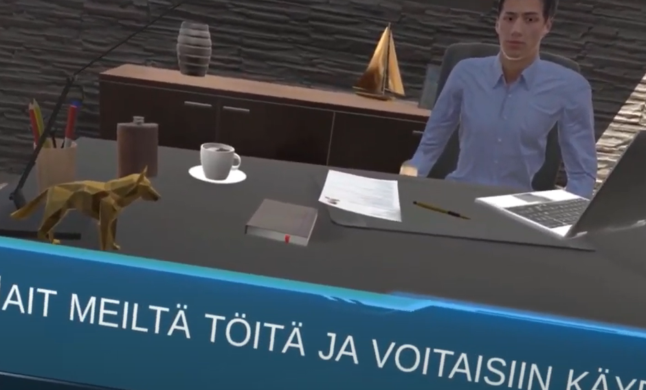 VR job interview simulation