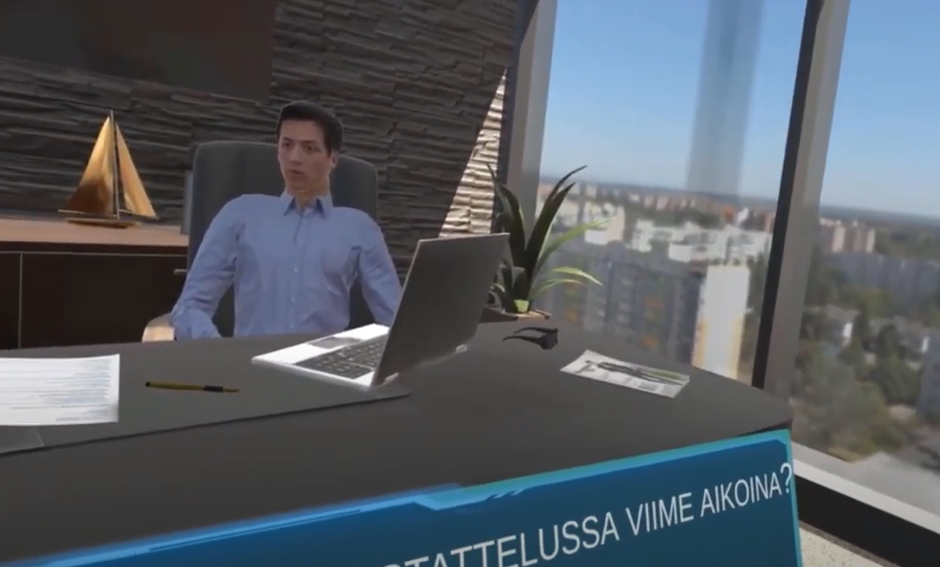 VR job interview simulation